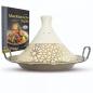 Preview: Set Kochbuch + Tajine Ø 34 cm  Marokkanische Royal Tajin Tagin Tagine Keramik Induktion