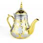 Preview: Induktion Orientalische Teekanne, Berrad Atay, Cay Kanne, "Fes" Silber-Gold 0,8 L