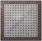 Preview: Mediterraner Mosaiktisch Bordeaux-Natur 80 x 80 cm