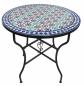 Preview: Mediterraner Mosaiktisch Rund 80 cm Tarsia Bunt