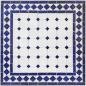 Preview: Mediterraner Mosaik Couchtisch Blau-Natur 60 x 60 cm