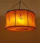 Preview: Orientalische Deckenlampe "Parabel" Rund Leder Orange