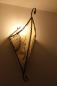 Preview: Orientalische Leder-Wandlampe Sara Natur