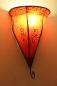 Preview: Orientalische Leder-Wandlampe Samira Rot