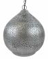 Preview: Orientalische Indische Messing Hängelampe Deckenlampe Usha Silber