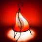 Preview: Orientalische Stehlampe "Henna-Rund" 38 cm Leder Rot