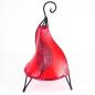 Preview: Orientalische Stehlampe "Henna-Rund" 38 cm Leder Rot