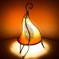 Preview: Orientalische Stehlampe Henna-Rund 38 cm Leder Orange