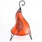 Preview: Orientalische Stehlampe "Henna-Rund" 38 cm Leder Orange