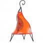 Preview: Orientalische Stehlampe "Henna-Rund" 38 cm Leder Orange