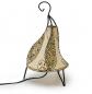 Preview: Orientalische Stehlampe "Henna-Rund" 38 cm Leder Natur