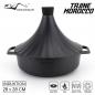 Preview: Marokkanische Tajine Morocco Ø 28 cm Keramik Induktion Schwarz Matt