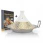 Preview: Set Kochbuch + Tajine Ø 34 cm  Marokkanische Royal Tajin Tagin Tagine Keramik Induktion