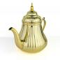 Preview: 1,6 L Messing Gold/Silber Marokkanische Teekanne Berrad "Marrakesch"