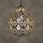 Preview: Orientalische Indische Messing Hängelampe Deckenlampe Rajani Gold