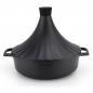 Preview: Marokkanische Tajine Morocco Ø 28 cm Keramik Induktion Schwarz Matt