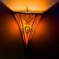 Preview: Orientalische Leder-Wandlampe Najat Orange