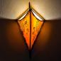 Preview: Orientalische Leder-Wandlampe Sara Orange