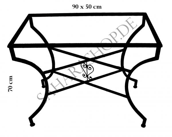 Eisengestell für Tischplatten 100 x 60 cm