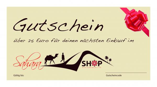 Gutschein Saharashop über 25 Euro