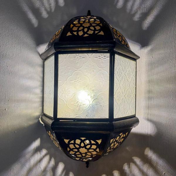 Orientalische Wandlampe "Kandil" Weiß