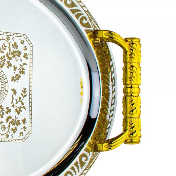 Orientalische Marokkanische Metalltabletts 3er-Set Oval