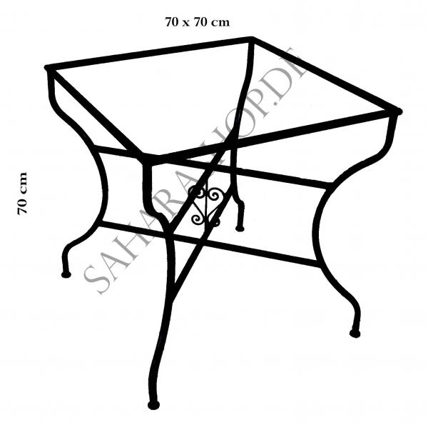 Mediterraner Mosaiktisch Bordeaux-Natur 80 x 80 cm