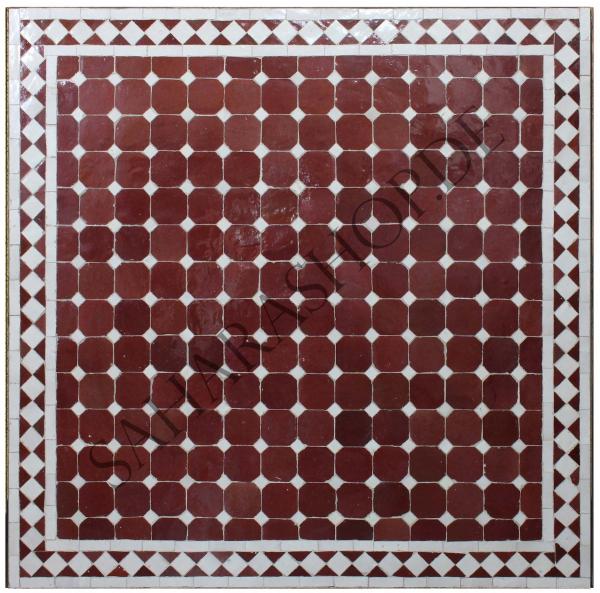 Mosaikplatte Bordeaux 80 x 80 cm