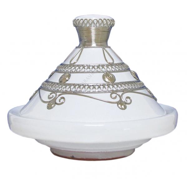 Marokkanische Tajine Dips Schale Ø 13 cm Weiß