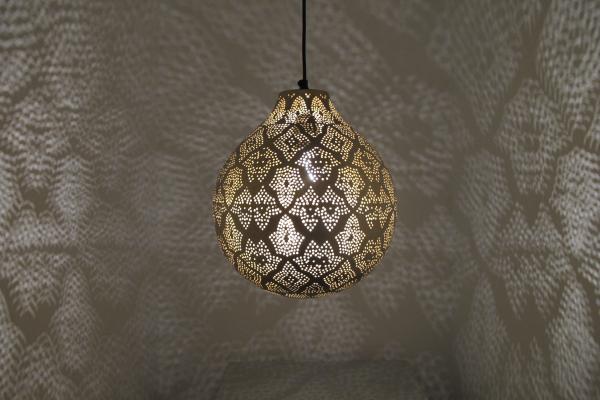 Orientalische Indische Messing Hängelampe Deckenlampe Rajani Gold