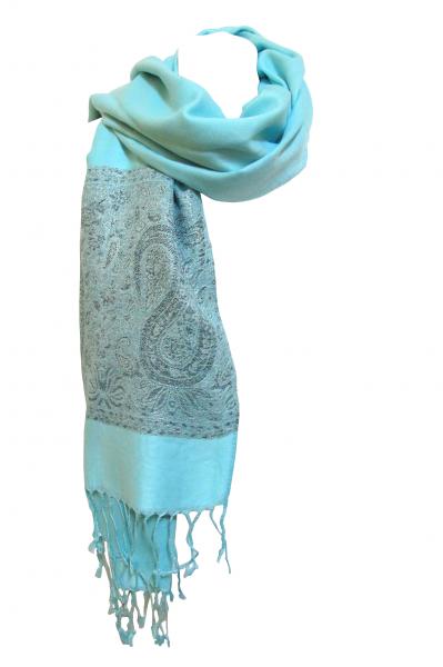 Pashmina Schal Nr 19 Hellblau