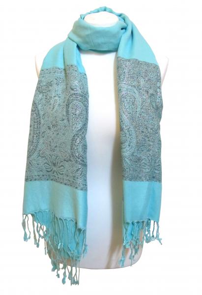 Pashmina Schal Nr 19 Hellblau