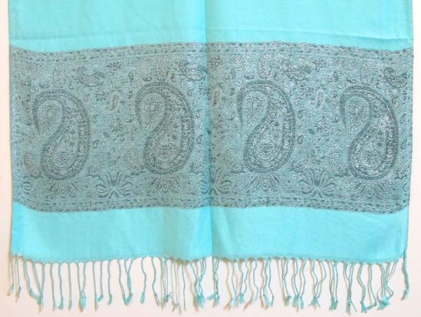 Pashmina Schal Nr 19 Hellblau