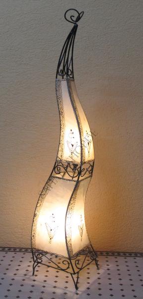 Orientalische Stehlampe Henna 130 cm Leder Natur