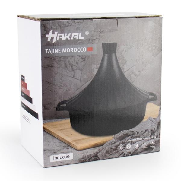 Marokkanische Tajine Morocco Ø 28 cm Keramik Induktion Schwarz Matt