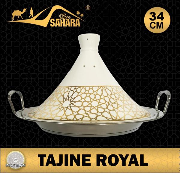 Set Kochbuch + Tajine Ø 34 cm  Marokkanische Royal Tajin Tagin Tagine Keramik Induktion