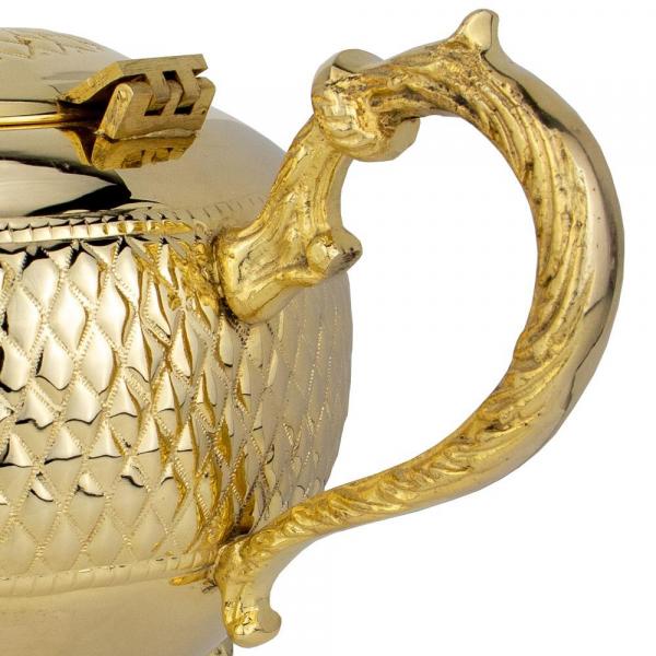 Marokkanische Teekanne "Deluxe 1" Gold 1,7 l