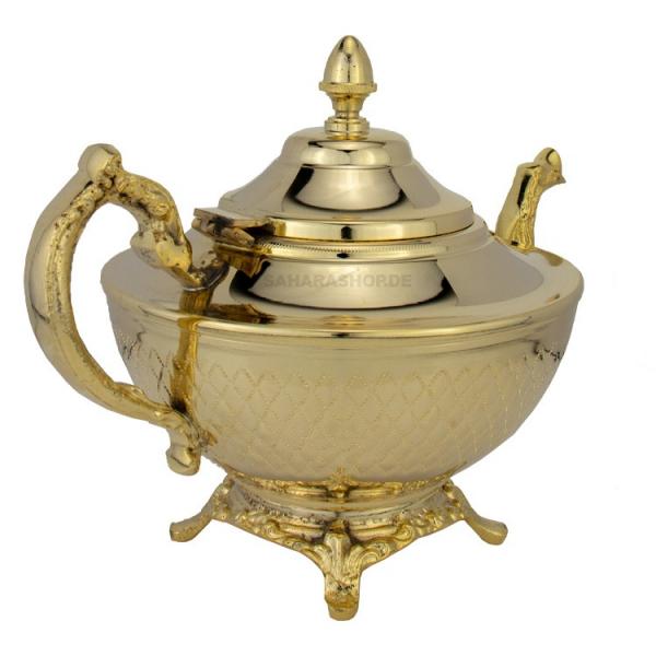 Marokkanische Teekanne "Deluxe 3" Gold 1,7 l