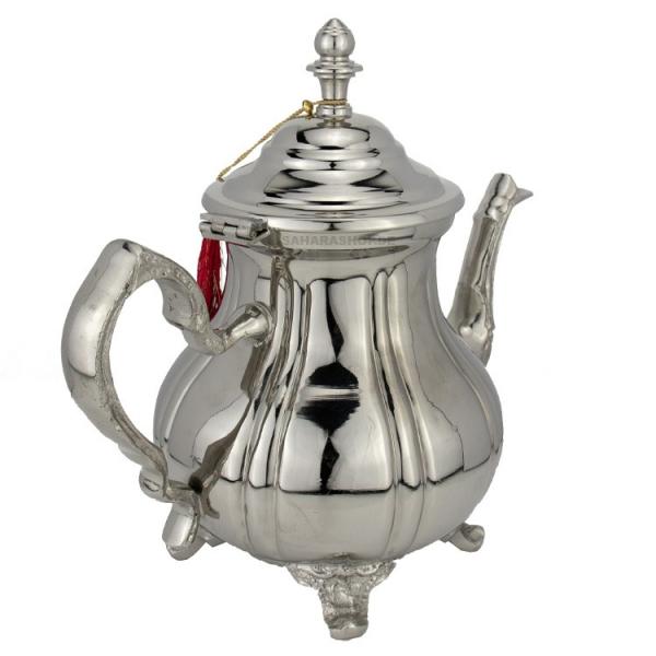 Marokkanische Teekanne "Deluxe 3" Silber 1,7 l