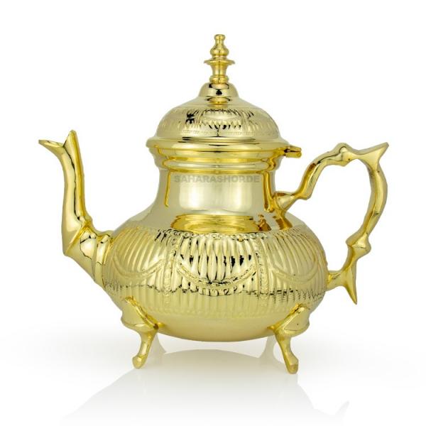 Marokkanische Teekanne "Deluxe 7" Gold 1,7 l