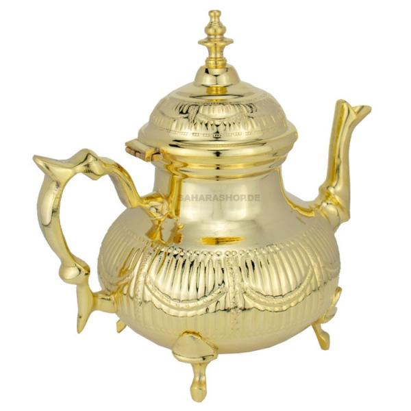 Marokkanische Teekanne "Deluxe 7" Gold 1,7 l