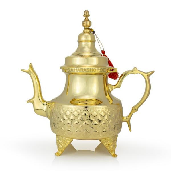 Marokkanische Teekanne "Deluxe 8" Gold 1,7 l