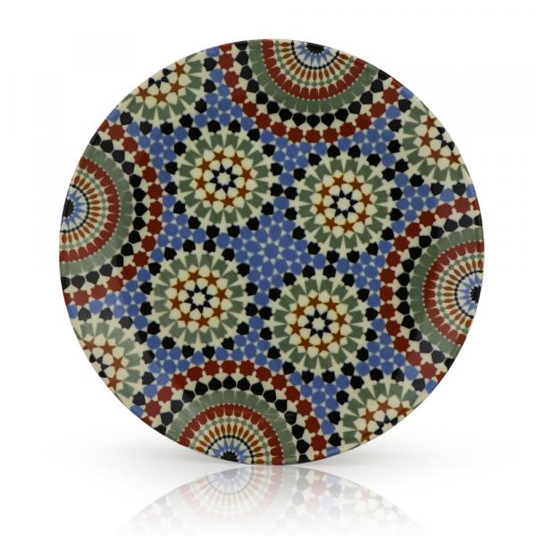 Orientalischer Porzellan-Teller Oriental rund Ø 27cm Blau-Bunt Speise-Essteller spülmaschinenfest