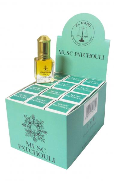 12x Stück El Nabil Musc Patchouli 5ml Misk Musk Moschus Parfümöl für HERREN & DAMEN - Oil Attar