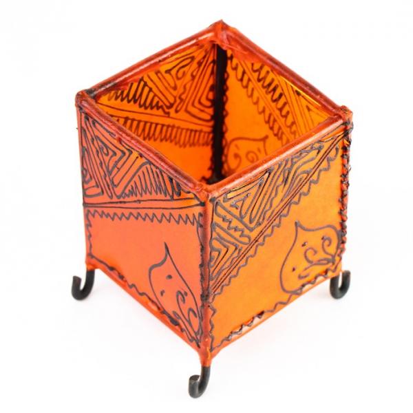 Marokkanisches Henna-Windlicht - Orange