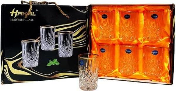 6er Set Hakal Teegläser Luxus Glas Kristall Look "Maryam Glass!