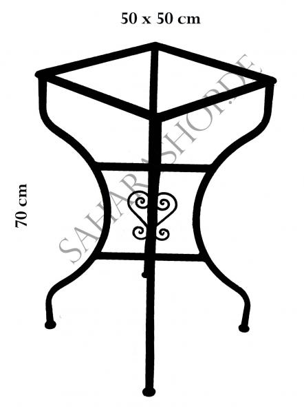 Eisengestell für Tischplatten 60 x 60 cm