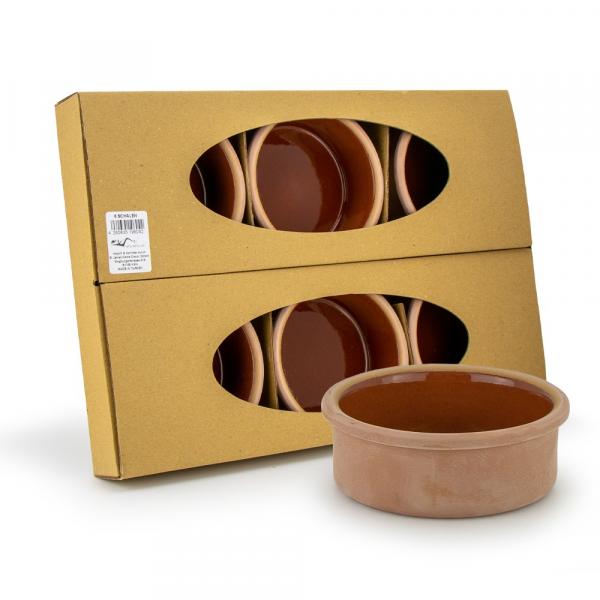 6er-Set Tonschalen Terracotta Auflaufformen für Tapas, Milchreis, Gratin, uvm