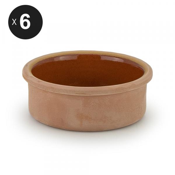 6er-Set Tonschalen Terracotta Auflaufformen für Tapas, Milchreis, Gratin, uvm