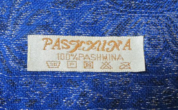 Pashmina Schal - Schultertuch - Stola - mit Paisley Muster - Nr. 14 Blau